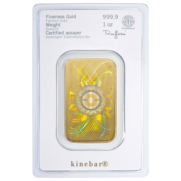 1 Unze Goldbarren Kinebar Heraeus 1 Unze Goldbarren Kinebar Heraeus