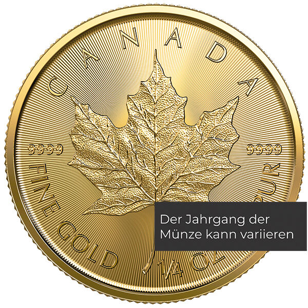 1/4 Unze Goldmünze Maple Leaf (diverse Jahrgänge) 1/4 Unze Goldmünze Maple Leaf (diverse Jahrgänge)