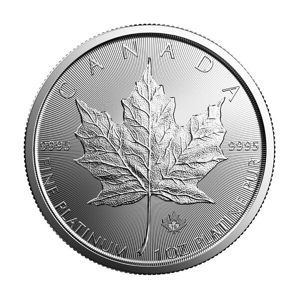 Platinmünze Maple Leaf als Beispiel für den Verkauf von Platinmünzen