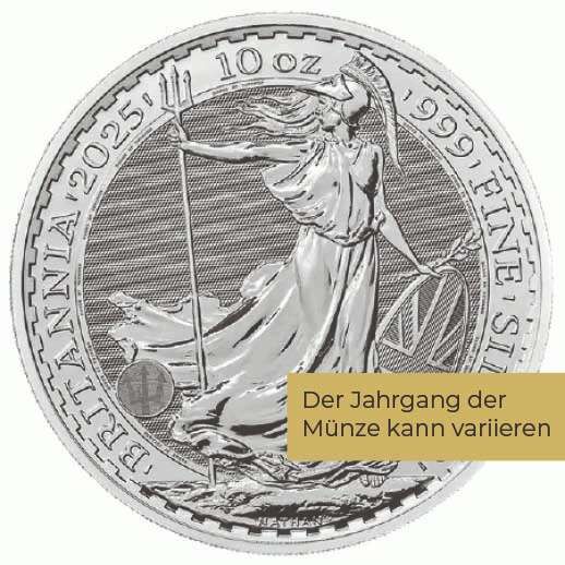 10 Unzen Silber Britannia (diverse Jahrgänge) 10 Unzen Silber Britannia (diverse Jahrgänge)
