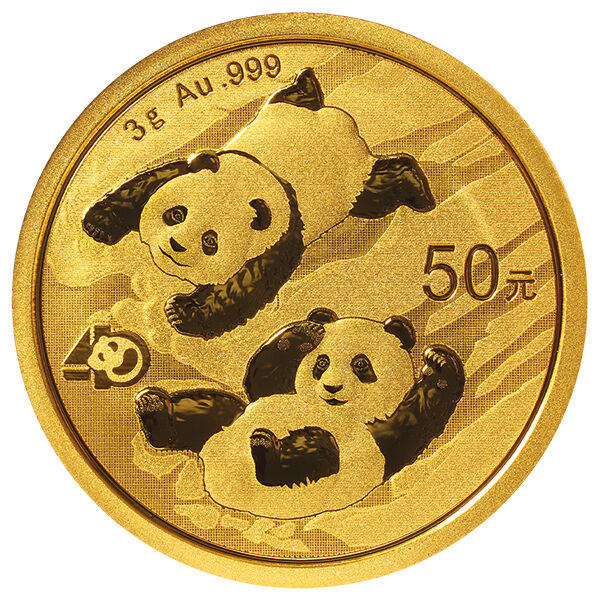 3 g Gold China Panda (diverse Jahrgänge)