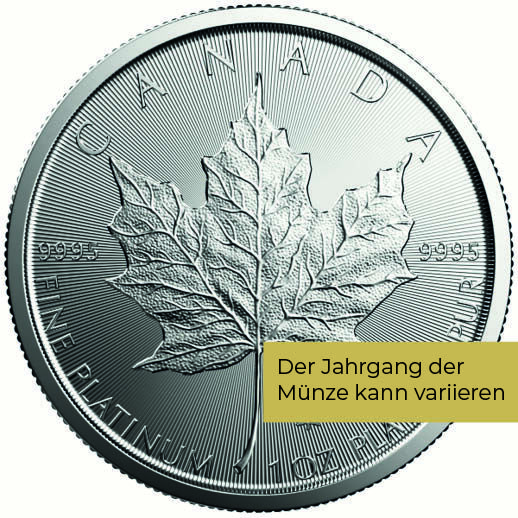 1 Unze Platin Maple Leaf (diverse Jahrgänge) 1 Unze Platin Maple Leaf (diverse Jahrgänge)