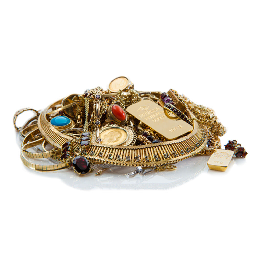 Altgold, Altschmuck, Silber und Gold als Beispiele für den Ankauf bei der Moroder Scheideanstalt