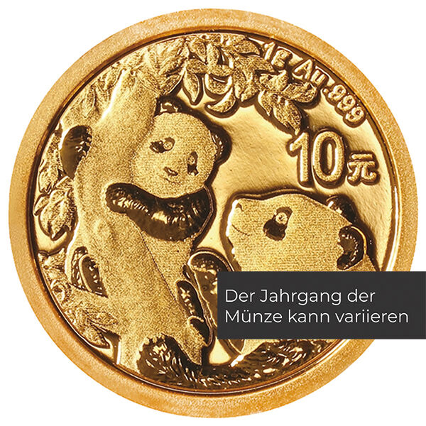 1 g Goldmünze China Panda (diverse Jahrgänge)