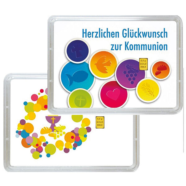 0,5g Goldbarren Geschenk Kommunion Valcambi Moroder Scheideanstalt