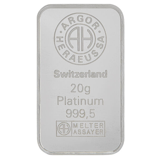 20 g Platinbarren (diverse LPPM zertifizierte Hersteller) 20 g Platinbarren (diverse LPPM zertifizierte Hersteller)