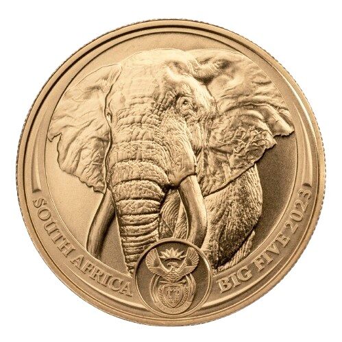 1 Unze Goldmünze The Big Five Elefant diverse Jahrgänge Moroder Scheideanstalt Vorderseite