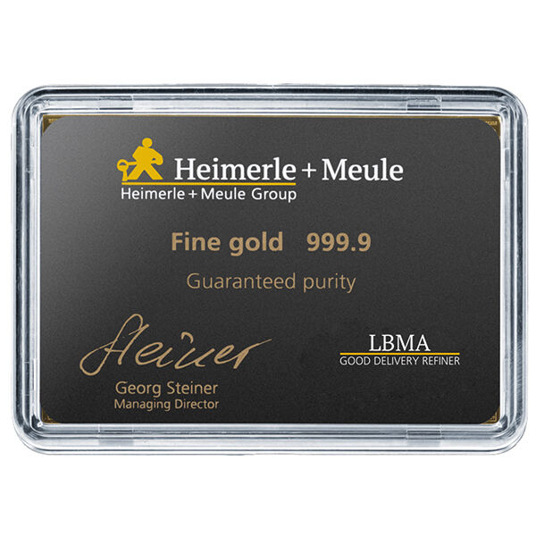 50 x 1 g Goldbarren CombiBar Heimerle und Meule LBMA zertifiziert 50 x 1 g Goldbarren CombiBar Heimerle und Meule LBMA zertifiziert