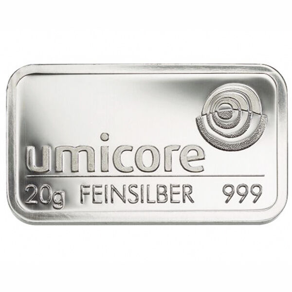 20 g Silberbarren (diverse LBMA zertifizierte Hersteller) 20 g Silberbarren (diverse LBMA zertifizierte Hersteller)