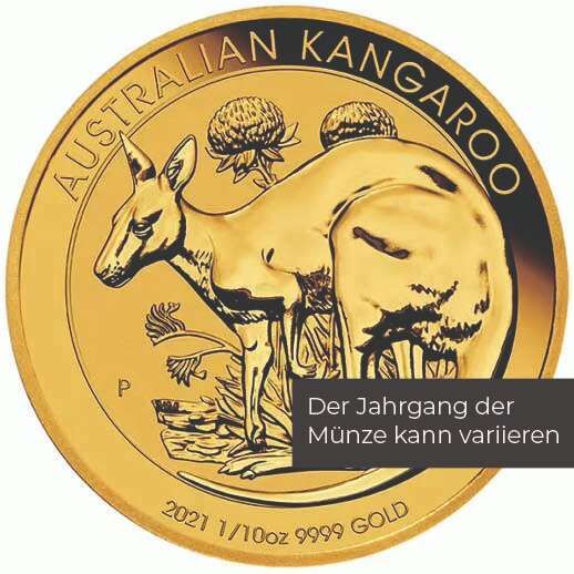 1/10 Unze Gold Australian Kangaroo (diverse Jahrgänge) 1/10 Unze Gold Australian Kangaroo (diverse Jahrgänge)