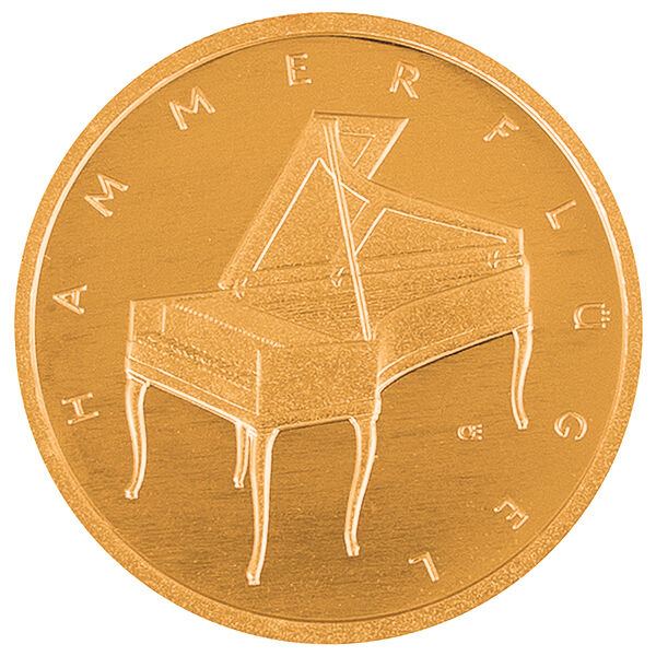 1/4 Unze Goldmünze 50 Euro Musikinstrumente Hammerflügel 2019