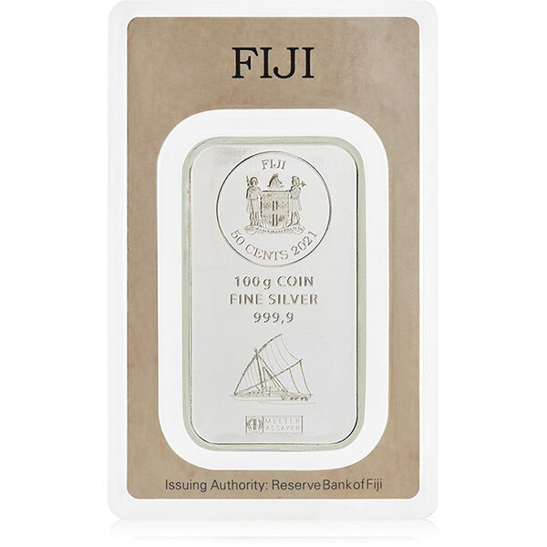 100 g Silber Fiji Münzbarren (Argor-Heraeus)