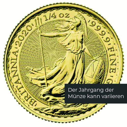 1/4 Unze Gold Britannia (diverse Jahrgänge) 1/4 Unze Gold Britannia (diverse Jahrgänge)