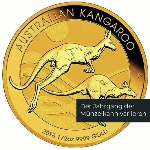 1/2 Unze Gold Australian Kangaroo (diverse Jahrgänge) 1/2 Unze Gold Australian Kangaroo (diverse Jahrgänge)
