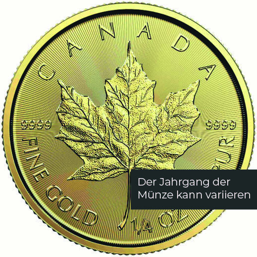 1/4 Unze Gold Maple Leaf (diverse Jahrgänge) 1/4 Unze Gold Maple Leaf (diverse Jahrgänge)