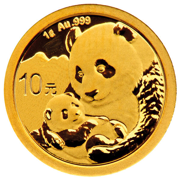 1 g Gold China Panda (diverse Jahrgänge)