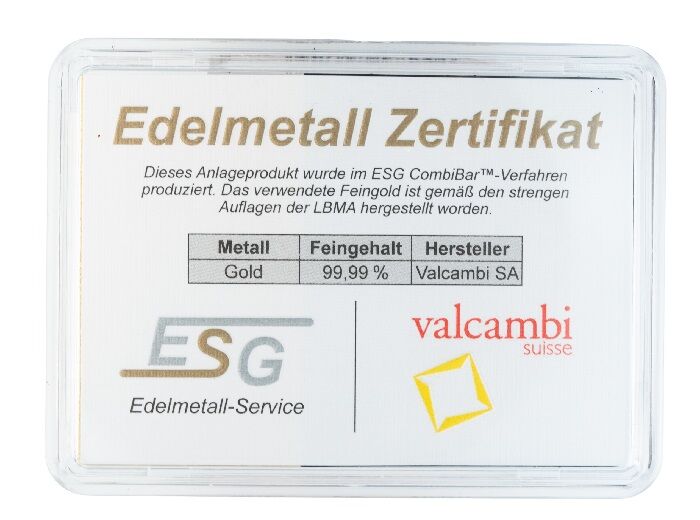 20 x 1 g CombiBar Valcambi Moroder Scheideanstalt