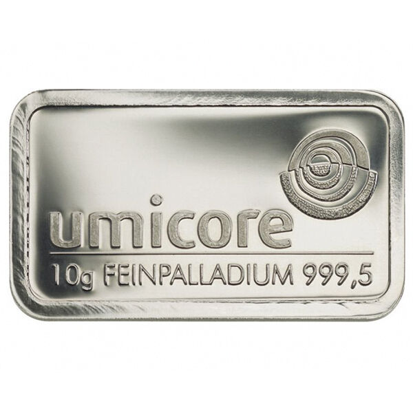 10 g Palladiumbarren (diverse Hersteller) LPPM zertifiziert 10 g Palladiumbarren (diverse Hersteller) LPPM zertifiziert