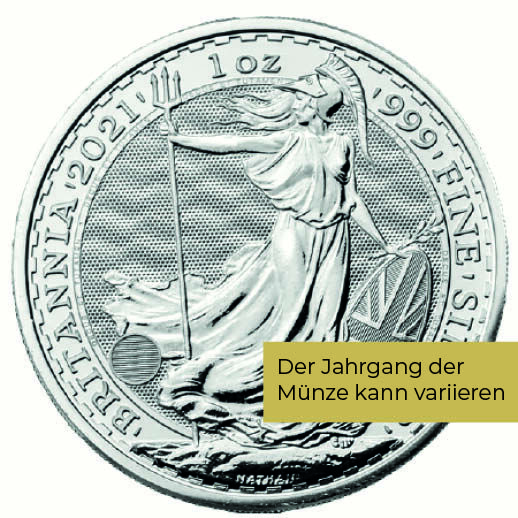 1 Unze Silber Britannia (diverse Jahrgänge) 1 Unze Silber Britannia (diverse Jahrgänge)