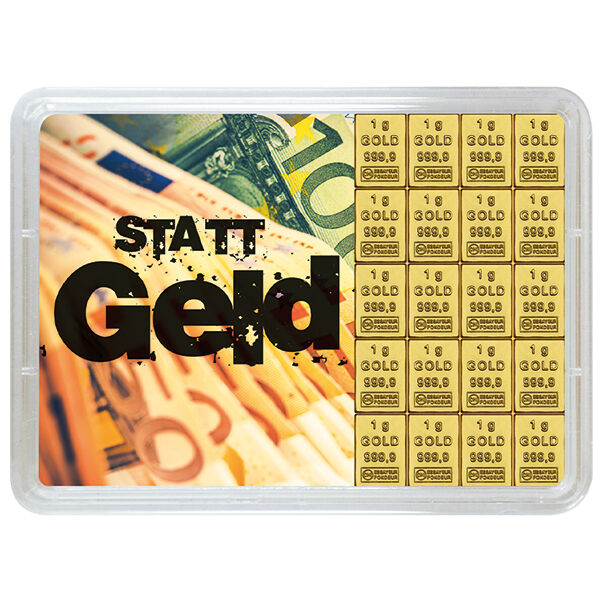 20 x 1 g Goldbarren Valcambi Gold statt Geld LBMA zertifiziert 20 x 1 g Goldbarren Valcambi Gold statt Geld LBMA zertifiziert