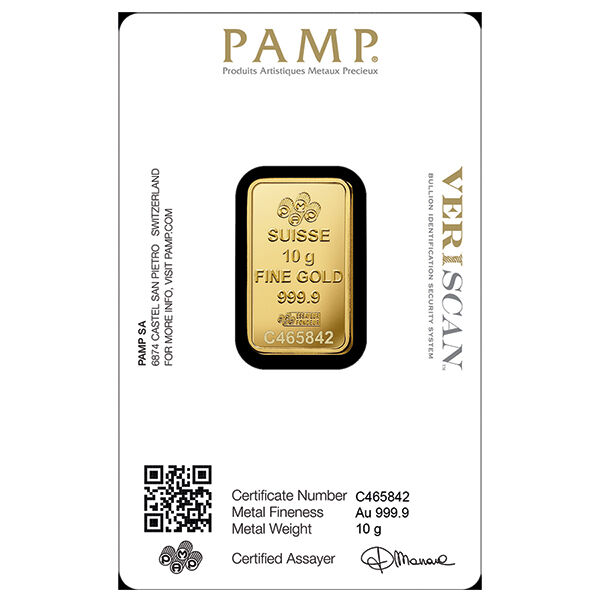 10 g Goldbarren PAMP 10 g Goldbarren PAMP
