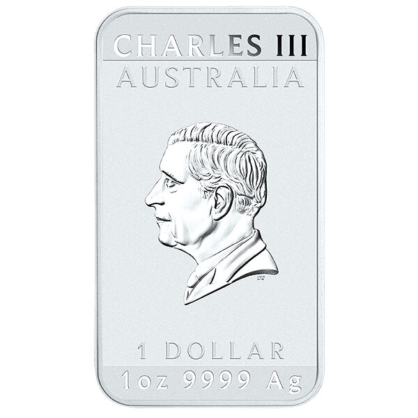Vorderseite des 1 Unze Silber-Münzbarrens 2025 der Perth Mint mit Motivseite