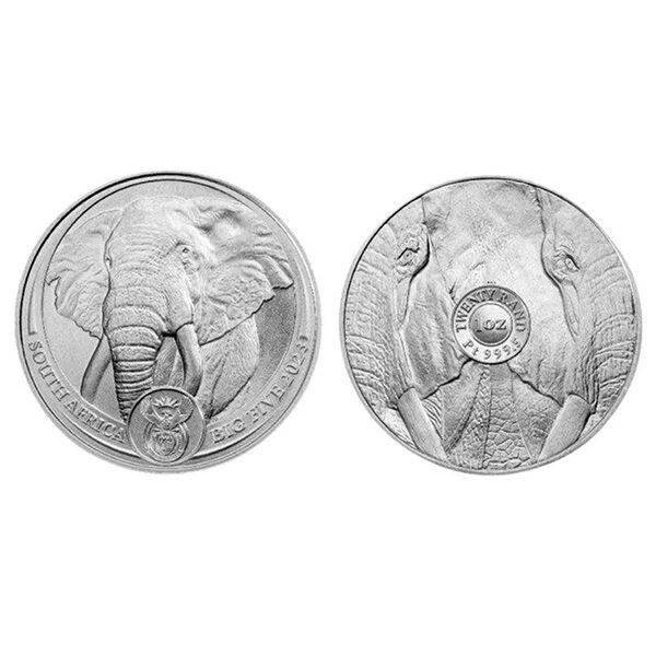 1 Unze Platinmünze Südafrika Elefant 2023 (Big Five Serie)