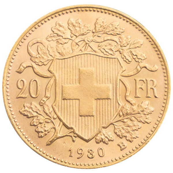20 Franken Vreneli Goldmünze