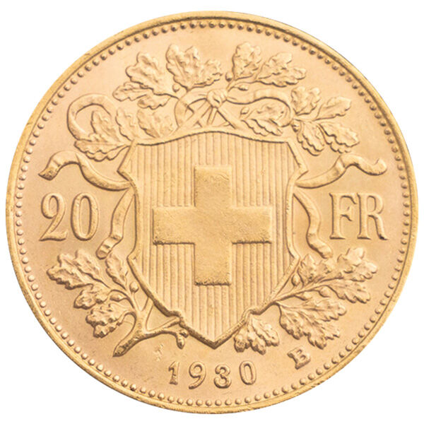 20 Franken Goldmünze Vreneli