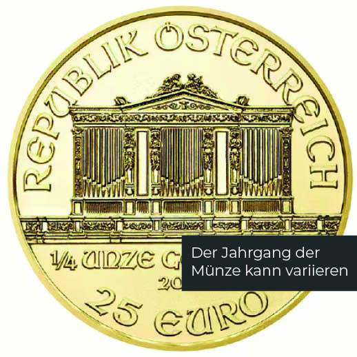 1/4 Unze Gold Wiener Philharmoniker (diverse Jahrgänge) 1/4 Unze Gold Wiener Philharmoniker (diverse Jahrgänge)
