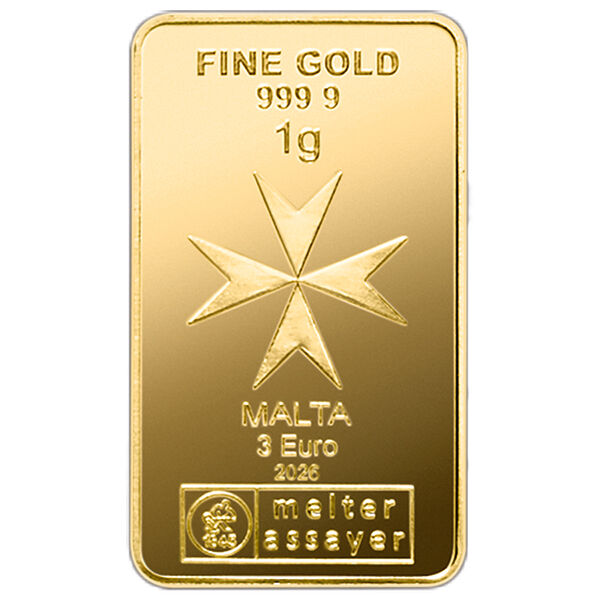 1 g Goldmünze Malta CoinBar Münzbarren