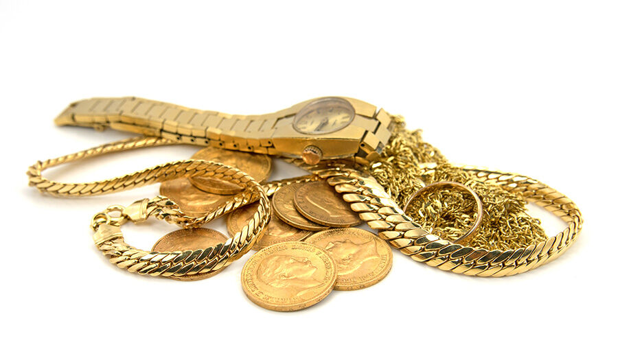 Altgold, Goldbarren, Goldmünzen und Goldschmuck als Beispiele für den Goldankauf in Essen
