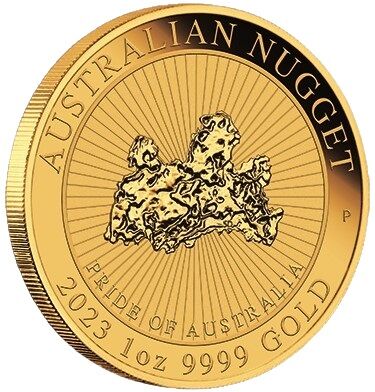 1oz Gold Australian Nugget 2023 Pride of Australia Moroder Scheideanstalt