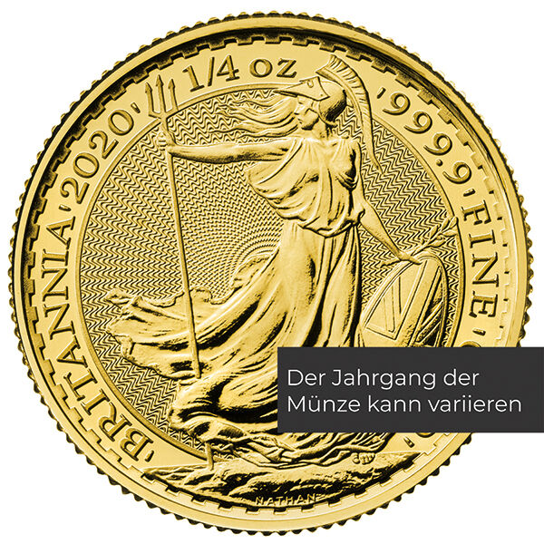 1/4 Unze Goldmünze Britannia (diverse Jahrgänge)