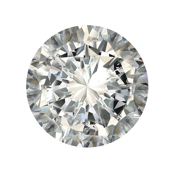 einzelner weißer Diamant