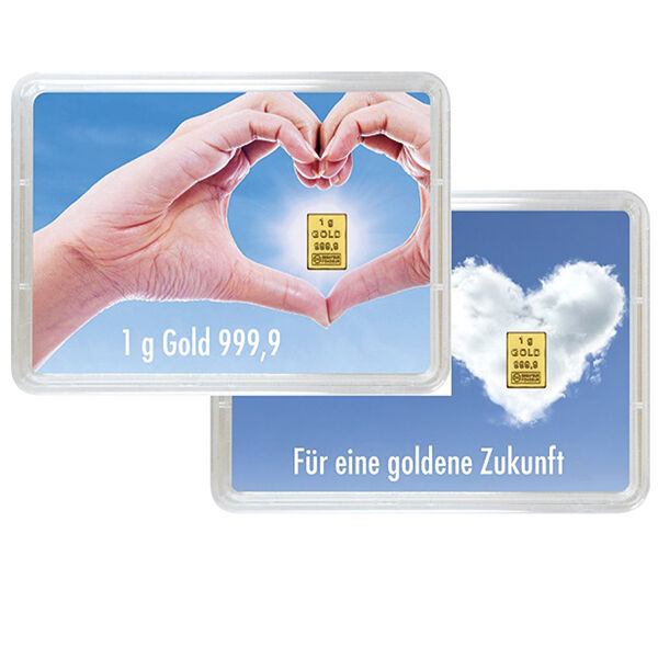 1 g Goldbarren Goldene Zukunft Valcambi 1 g Goldbarren Goldene Zukunft Valcambi