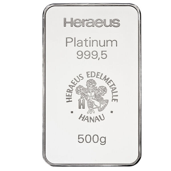 500 g Platinbarren (diverse Hersteller) LPPM zertifiziert 500 g Platinbarren (diverse Hersteller) LPPM zertifiziert