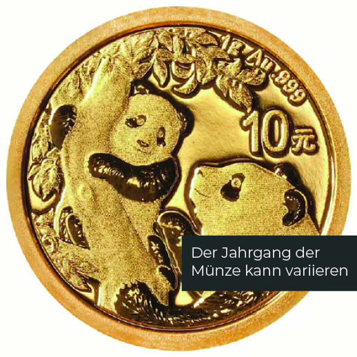 1 g Gold China Panda (diverse Jahrgänge) 1 g Gold China Panda (diverse Jahrgänge)