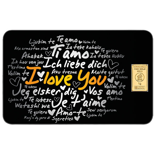 Ich liebe dich Goldbarren 1 g Ich liebe dich Goldbarren 1 g