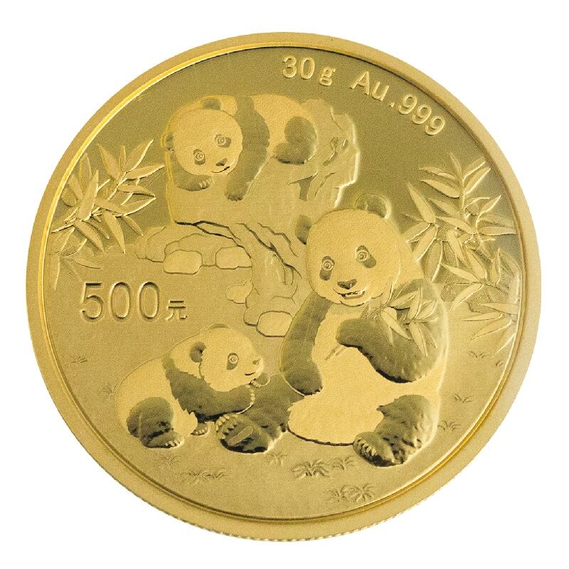 30 g Goldmünze China Panda 2025 Vorderseite Moroder Scheideanstalt 30 g Goldmünze China Panda 2025 Vorderseite Moroder Scheideanstalt