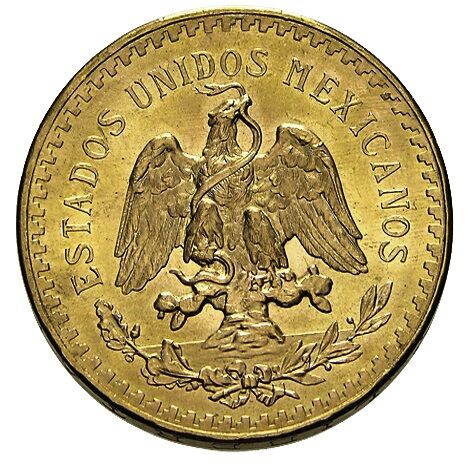 50 Pesos Centenario Mexiko Rückseite