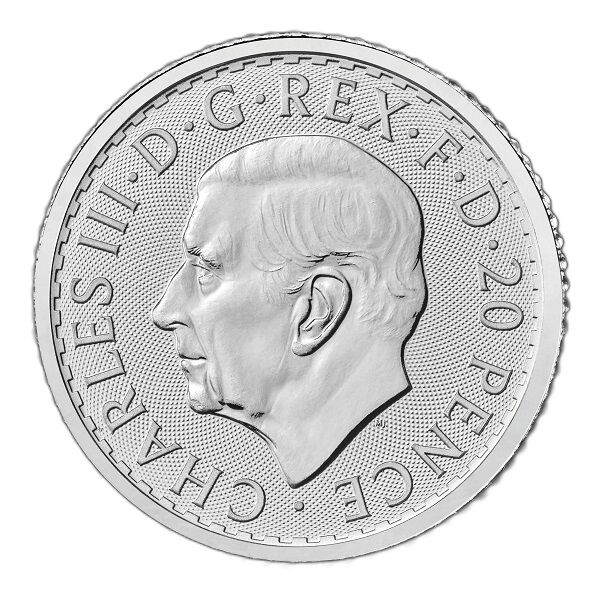 Britannia Silbermünze 2024 1/10 Unze Rückseite Moroder Scheideanstalt