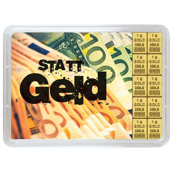 10 x 1 g Goldbarren Gold statt Geld Valcambi 10 x 1 g Goldbarren Gold statt Geld Valcambi