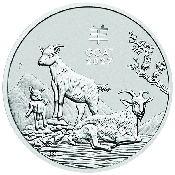1 Unze Silbermünze Lunar III Jahr der Ziege 2027