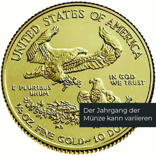 1/4 Unze Gold American Eagle (diverse Jahrgänge) 1/4 Unze Gold American Eagle (diverse Jahrgänge)