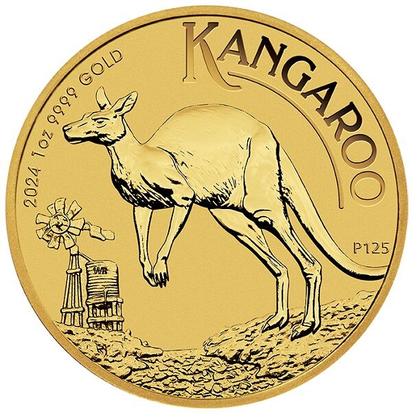 1 Unze Gold Australian Kangaroo 2024 Rückseite Moroder Scheideanstalt