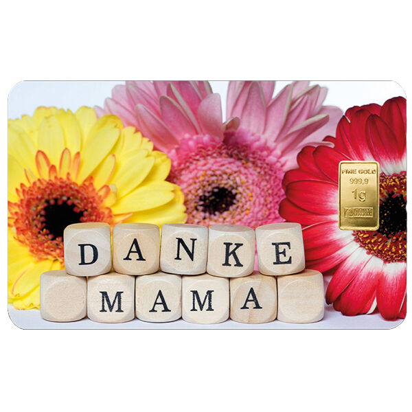 1 g Goldbarren Danke Mama Heimerle und Meule 1 g Goldbarren Danke Mama Heimerle und Meule