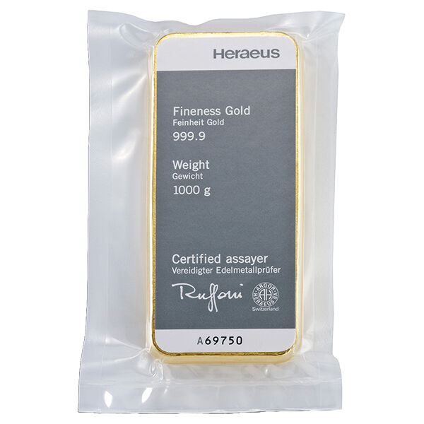 1 kg Goldbarren Heraeus 1 kg Goldbarren Heraeus