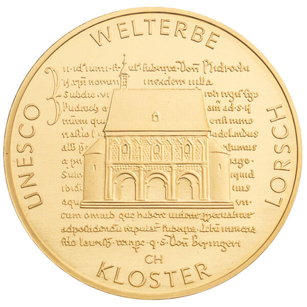 1/2 Unze Gold 100 Euro UNESCO Welterbe Kloster Lorsch 2014 1/2 Unze Gold 100 Euro UNESCO Welterbe Kloster Lorsch 2014