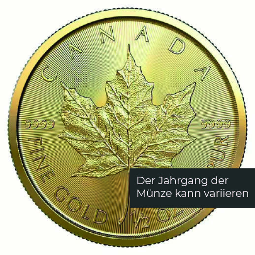 1/2 Unze Gold Maple Leaf (diverse Jahrgänge) 1/2 Unze Gold Maple Leaf (diverse Jahrgänge)